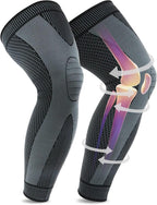 beister Full Leg Sleeve, Knee Braces for Knee Pain Women & Men, Knee Compression Sleeves, Knee Support for Meniscus Tear, ACL, Arthritis, Joint Pain Relief,Sport (Pair)