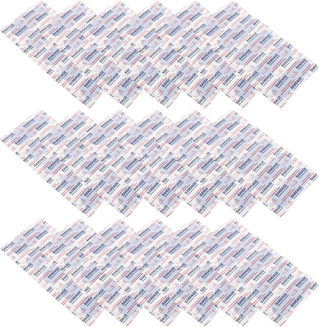 100pcs Waterproof Adhesive Bandages Breathable Wound Care Plasters with Metal Detectable Feature for Food Service and Restaurant Chefs First Aid