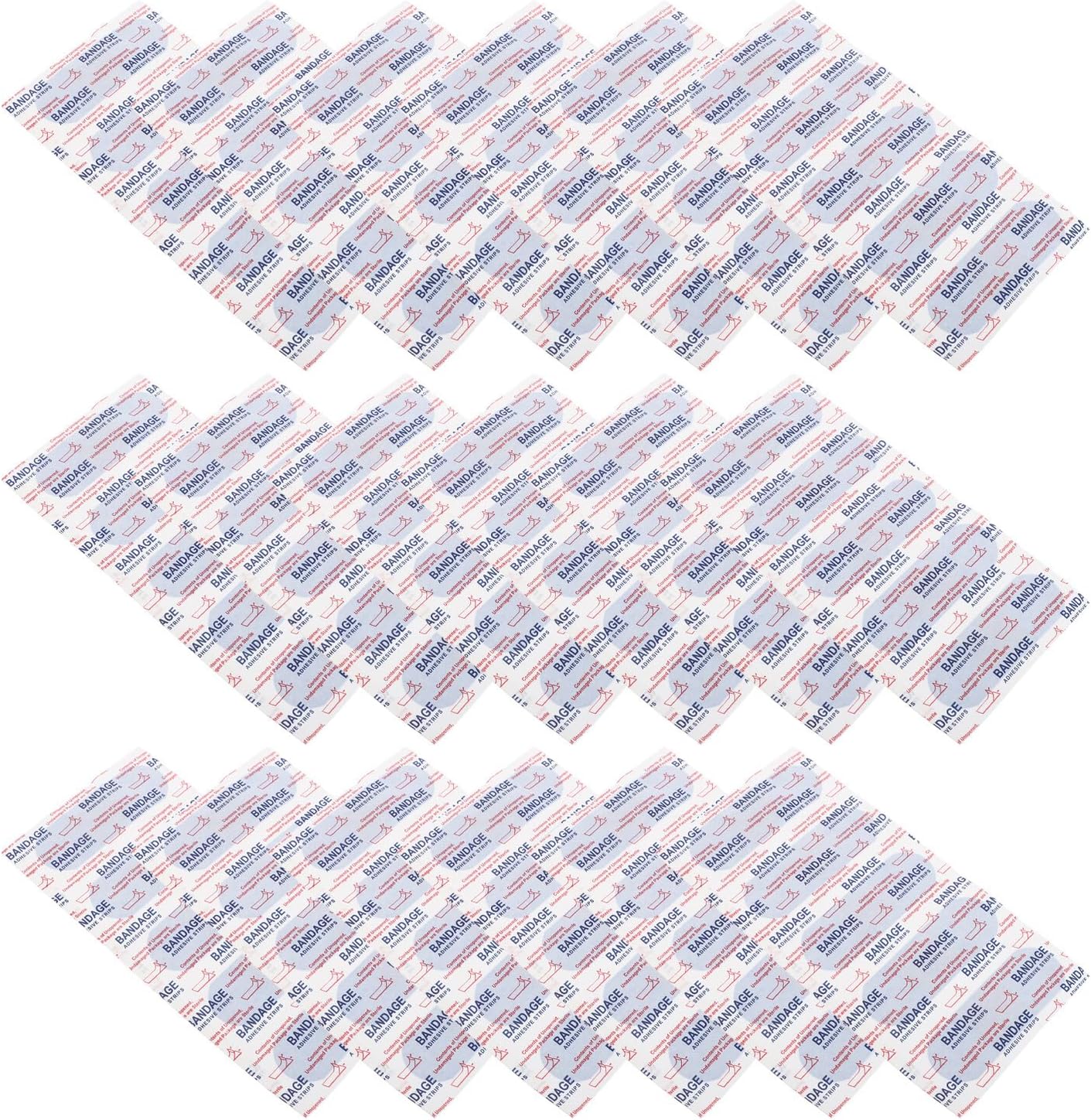 100pcs Waterproof Adhesive Bandages Breathable Wound Care Plasters with Metal Detectable Feature for Food Service and Restaurant Chefs First Aid