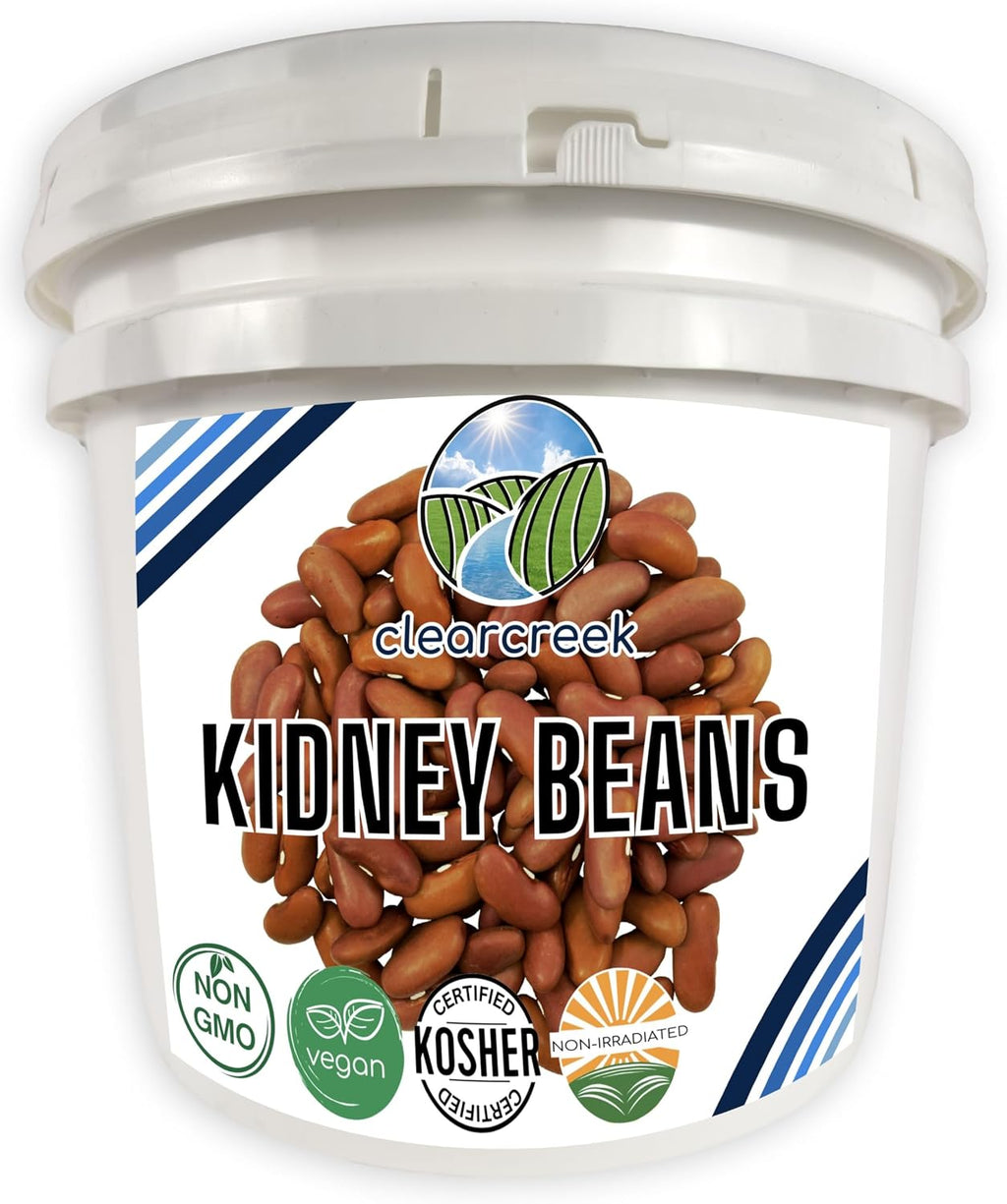 CLEAR CREEK Certified Glyphosate Residue Free Kidney Beans | 25 LB Bucket | Project Non-GMO Verified
