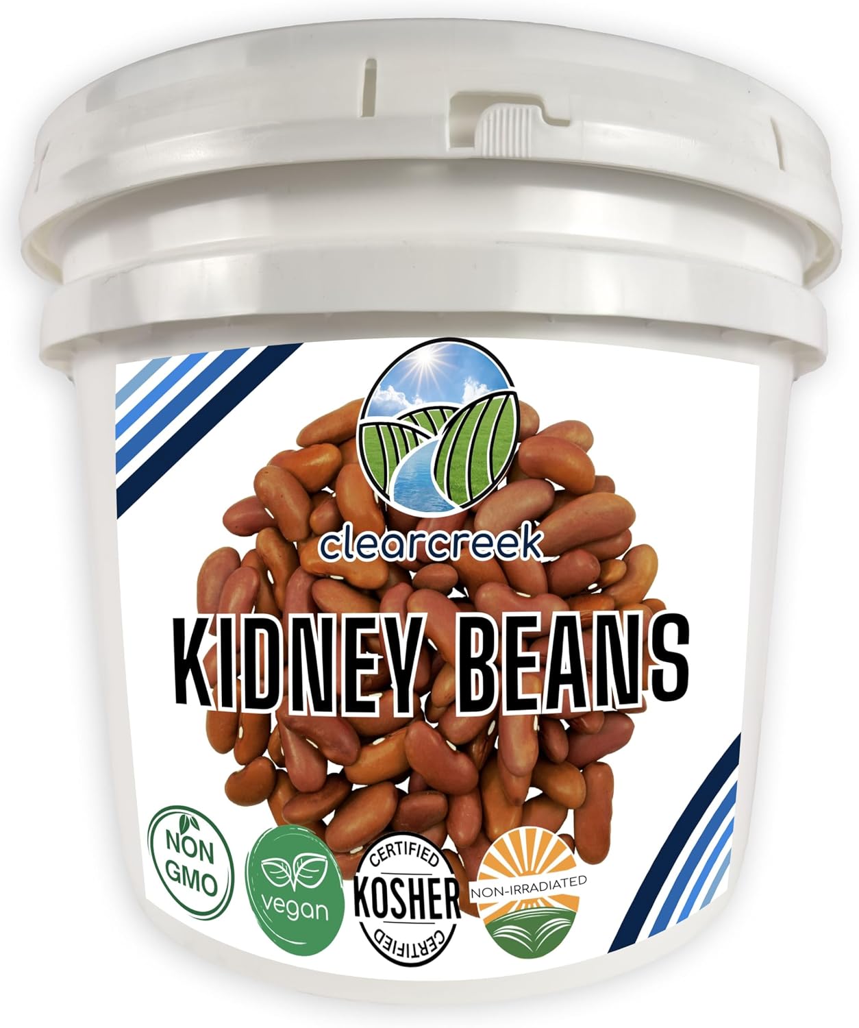 CLEAR CREEK Certified Glyphosate Residue Free Kidney Beans | 25 LB Bucket | Project Non-GMO Verified