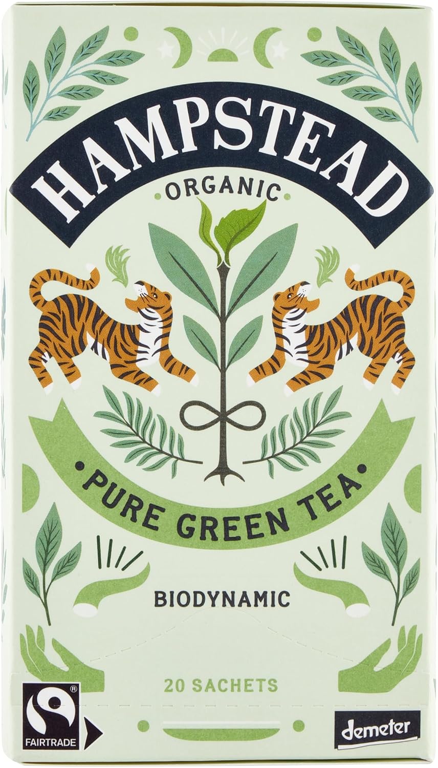Hampstead Tea, Organic, Green Tea, 20 Sachets, 1.41 oz (40 g)