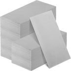 Glenmal 100 Pcs Paper Disposable Napkins 2 Ply Dinner Guest Cocktail Napkins Hand Towels for Wedding Spring Birthday Party Bridal Anniversary Reception, 13 x 16 Inches (Silver Grey)