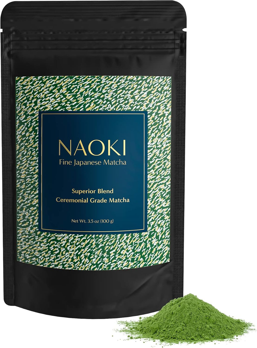 Naoki Matcha Superior Ceremonial Blend – Authentic Japanese First Harvest Ceremonial Grade Matcha Green Tea Powder from Uji, Kyoto (100g / 3.5oz)