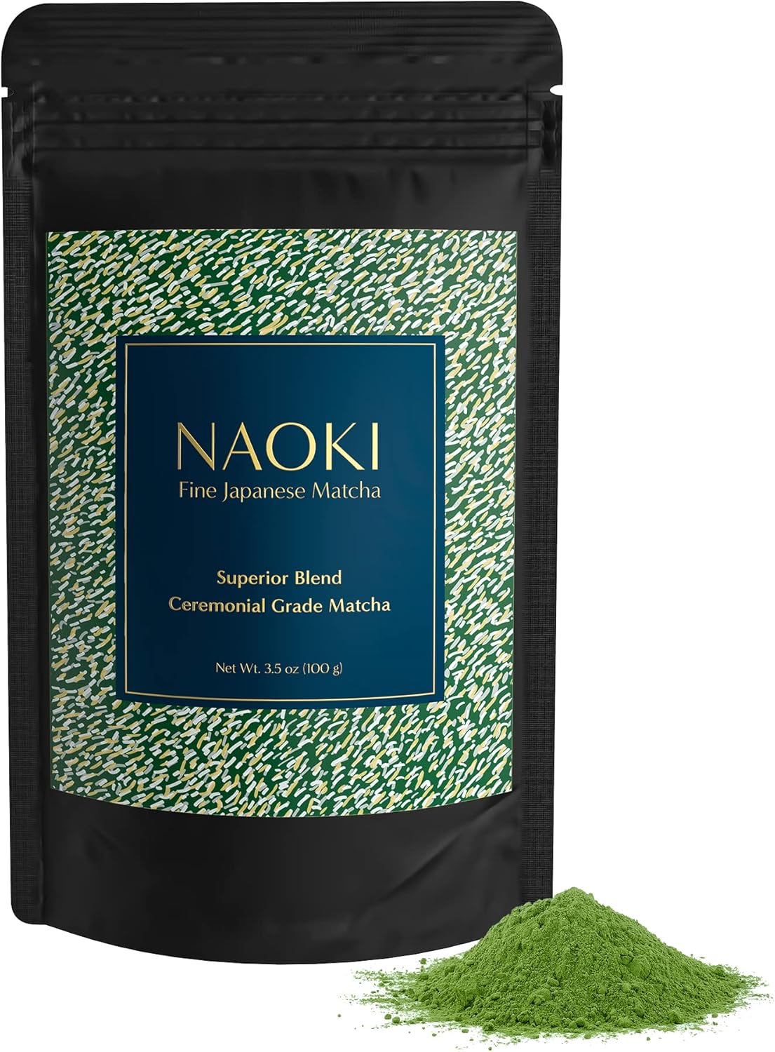 Naoki Matcha Superior Ceremonial Blend – Authentic Japanese First Harvest Ceremonial Grade Matcha Green Tea Powder from Uji, Kyoto (100g / 3.5oz)