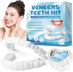 Snap on Veneers for Women and Men - Temporary False Teeth Dentures, Natural Appearance & Comfortable Fit, DIY Moldable Upper and Lower Teeth Cover