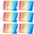 Hsei 6 Pack Weekly Pill Organizer Box 4 Times a Day 7 Day Waterproof Pill Case Big Medication Box Travel Daily Container for Vitamins Fish Oil Supplements