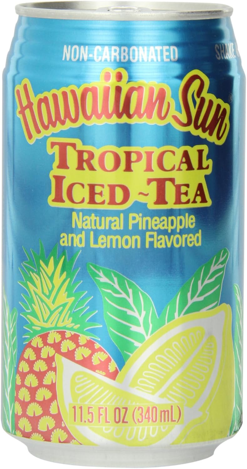 Hawaiian Sun Iced Tea, Tropical, 11.5-Ounce (Pack of 24)