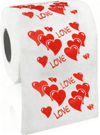 Happy Valentines Day Decorations Gifts for Him Her Mens Women Adult, 3 Ply 150 Sheet Funny Toilet Paper Roll, Red Love Heart Tissue Paper, Friends Bathroom Toilet Themed Party Decorations Favors