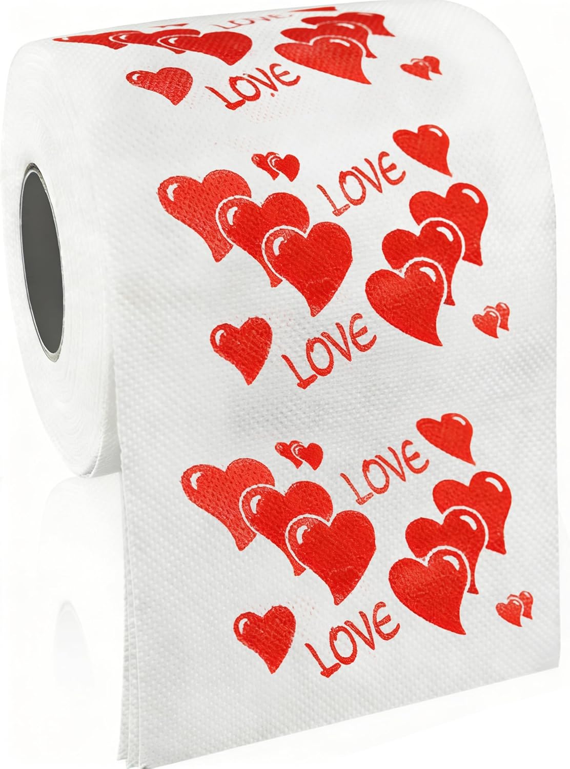 Happy Valentines Day Decorations Gifts for Him Her Mens Women Adult, 3 Ply 150 Sheet Funny Toilet Paper Roll, Red Love Heart Tissue Paper, Friends Bathroom Toilet Themed Party Decorations Favors