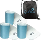 Chattanooga Nylatex Therapeutic Treatment Wrap 4" x 36", 3 Count Pack, Ideal for Holding Cold Packs and Steam Packs, with a Lumintrail Drawstring Bag