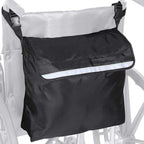 Wheelchair Bag, Polyester Electric Wheel Chair Pouch Portable Walker Backpack Storage Organiser with Reflective Strips for Seniors