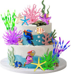 Sea Ocean Cake Toppers Coral Cake Decoration Diver Cake Decorating
