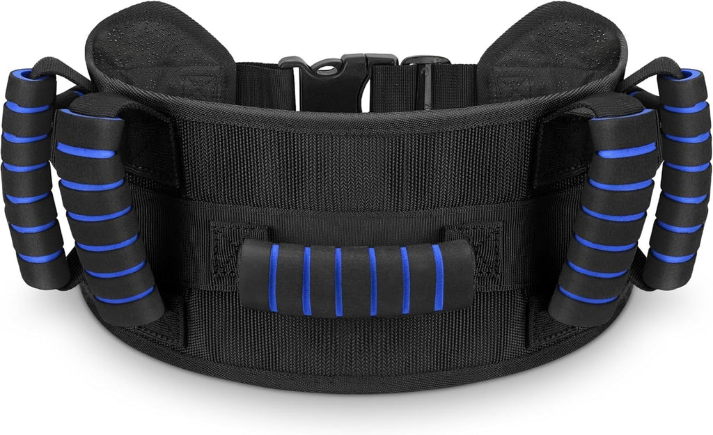 Gait Belt for Seniors with Handles, Gate Belts Medical with Quick Release Latch - Elderly Physical Therapy Transfer Belt for Lifting Seniors,Patients,Disabled(Blue)