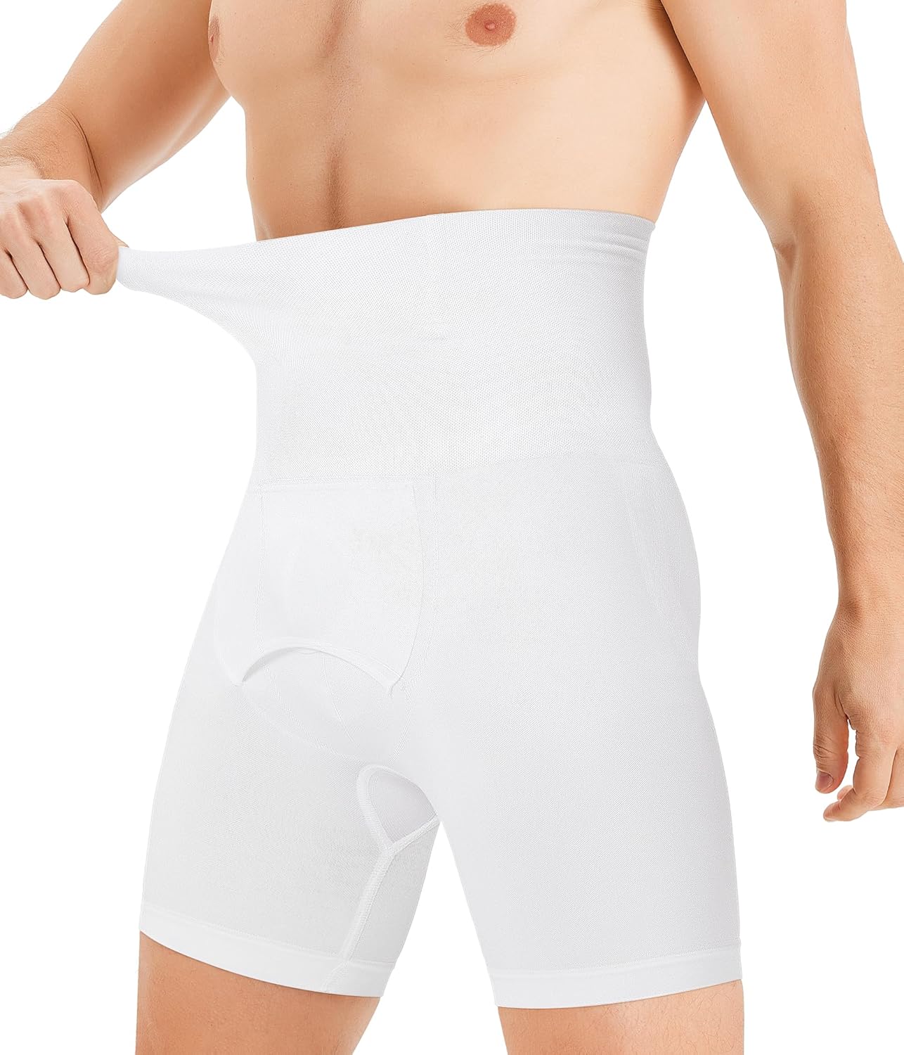 TAILONG Mens Shapewear Tummy Control Underwear Compression Shorts Slimming Body Shaper Leg Boxer Briefs