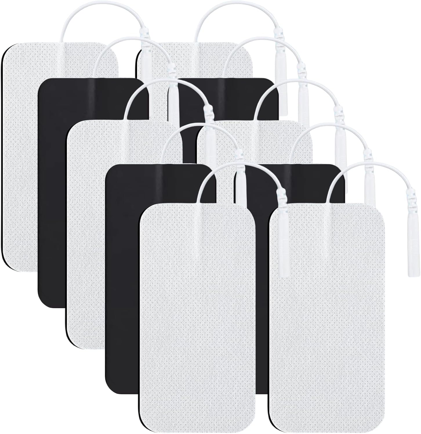 TENS Unit Replacement Pads 10 Pcs, TENS Unit Electrode Pads 2"x4", Large Reusable TENS Pads Replacement for Multiple Pain Relief, Compatible with TENS 7000, AUVON, Etekcity, Nicwell Care TENS Machines