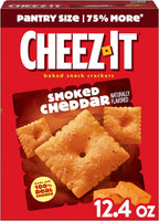 Cheez-It Baked Snack Crackers, Lunch Snacks, Smoked Cheddar, 12.4oz Box (1 Box)