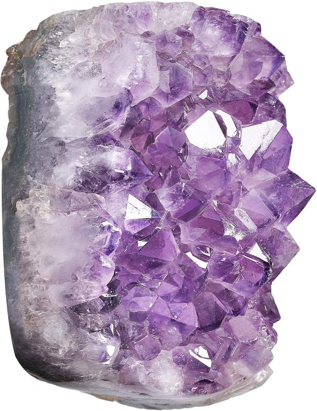 Amogeeli Natural Amethyst Crystal Geode Cluster Specimen for Home Decor, Mineral Raw Stone for Collection