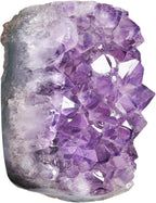Amogeeli Natural Amethyst Crystal Geode Cluster Specimen for Home Decor, Mineral Raw Stone for Collection