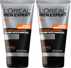 L'Oreal Paris Men Expert Hydra Energetic Daily Facial Cleanser with Charcoal, 2 ct.