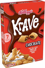 Kellogg's Krave, Breakfast Cereal, Chocolate, Filling Made with Real Chocolate, 11.4oz Box