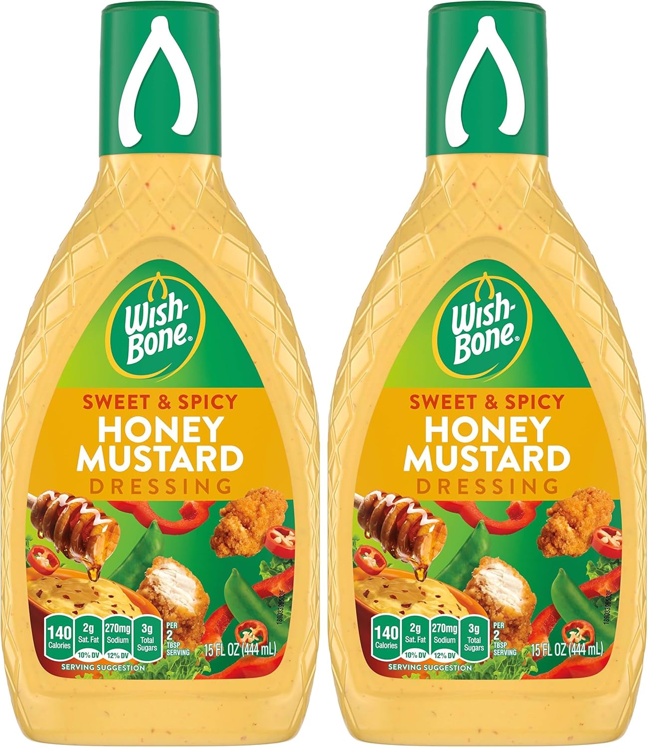 Wish-Bone Salad Dressing, Sweet & Spicy Honey Mustard, 15 oz (Pack of 2)