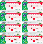 Vinda 3-Ply Ultra Care Facial Tissues, Cute Edition, Festive Holiday Boxes, 130 Tissues/Box, 8 Flat Boxes, Ultra Soft & Gentle for Sensitive Skin, Ideal for Home, Office, or Holiday Gifts