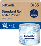 Cottonelle Professional Standard Roll Toilet Paper, Bulk (13135), 2-Ply, White, Compact for Easy Storage (20 Rolls of 451 Sheets, 9,020 Sheet Total)