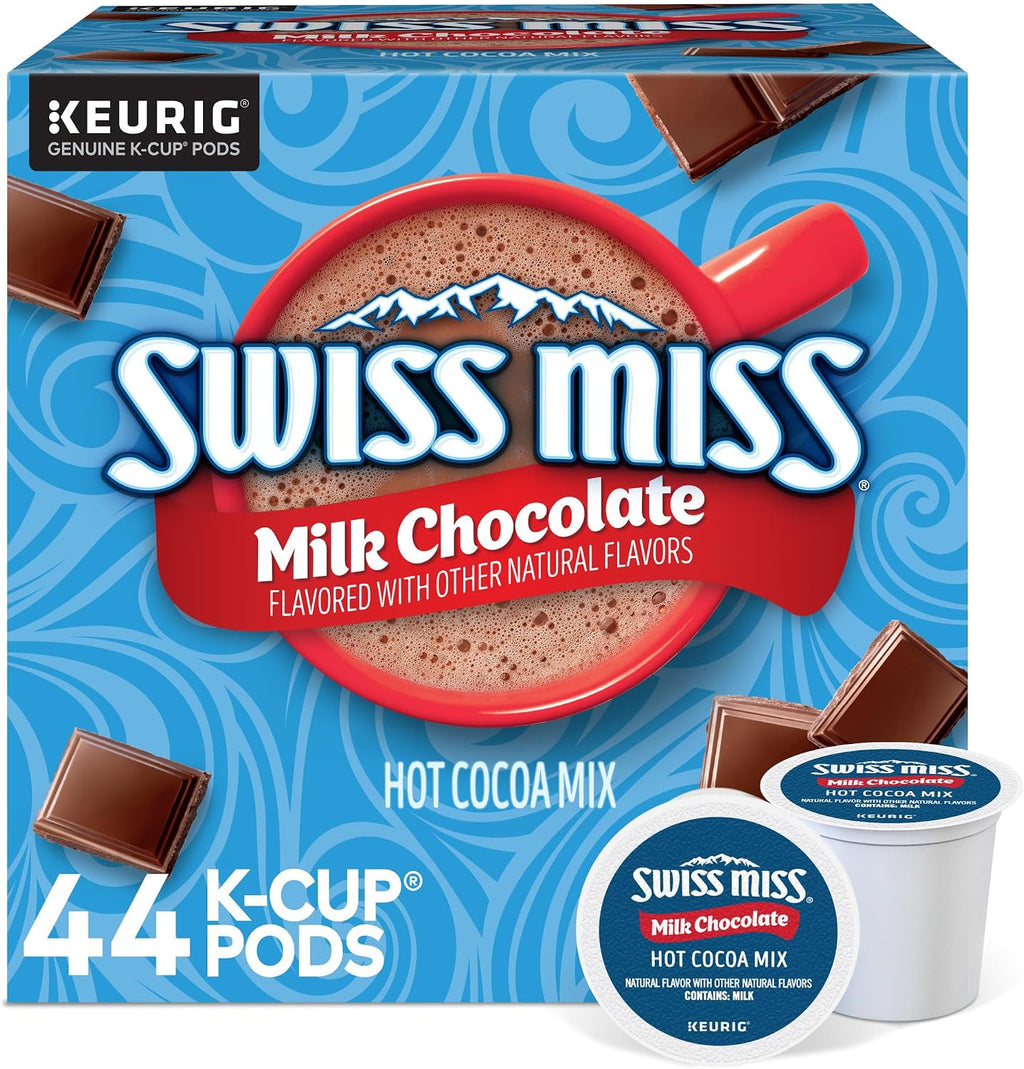 Swiss Miss Milk Chocolate Hot Cocoa, Single-Serve Keurig K-Cup Pods, Hot Chocolate, 44 Count