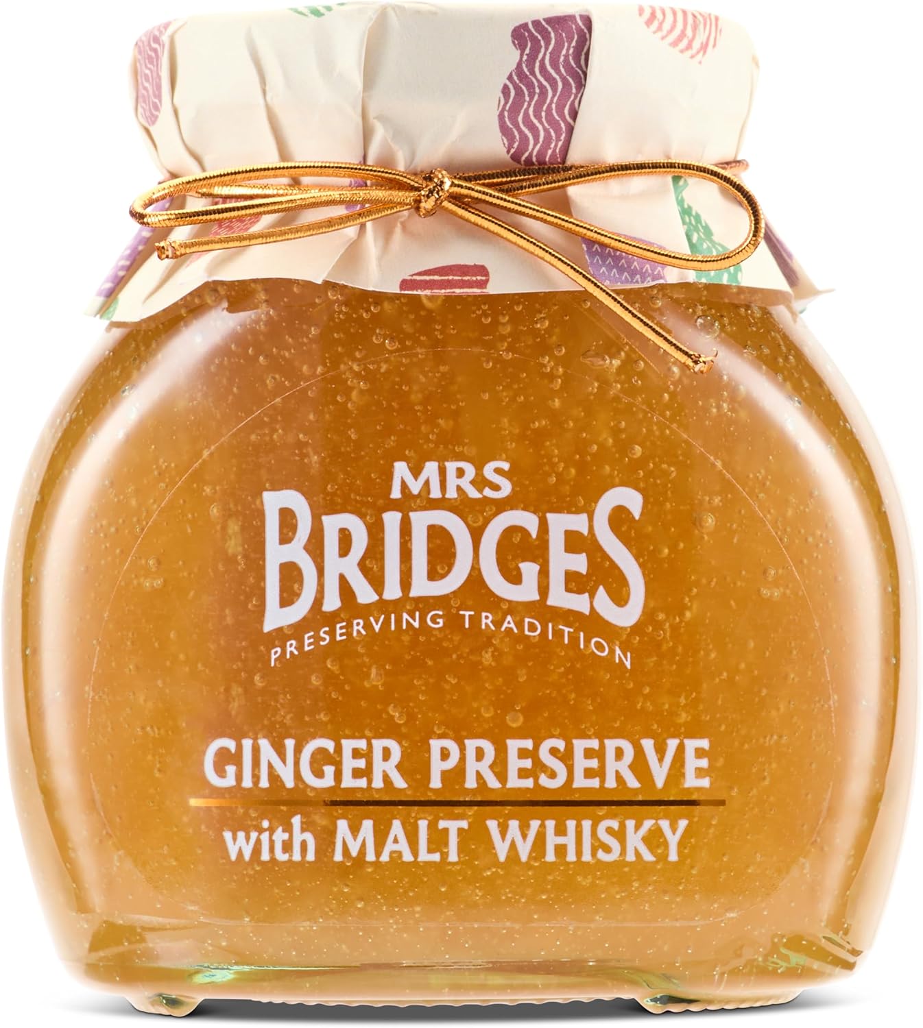 Mrs Bridges Ginger Preserve with Malt Whisky, Made in Scotland, 12oz Jar (Pack of 1)
