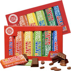 Tony’s Chocolonely Rainbow Chocolate Candy Bar Variety Pack, Belgian Dark & Milk Chocolate With Sea Salt, Caramel, Almond, Hazelnut, & Nougat, Made From Quality Fairtrade Cocoa, 12 Bars, 10.16 Oz