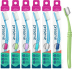 Preserve Eco Friendly Adult Toothbrushes, Made in The USA from Recycled Plastic, Ultra Soft Bristles, Paperboard Package, Colors Vary, 6 Count