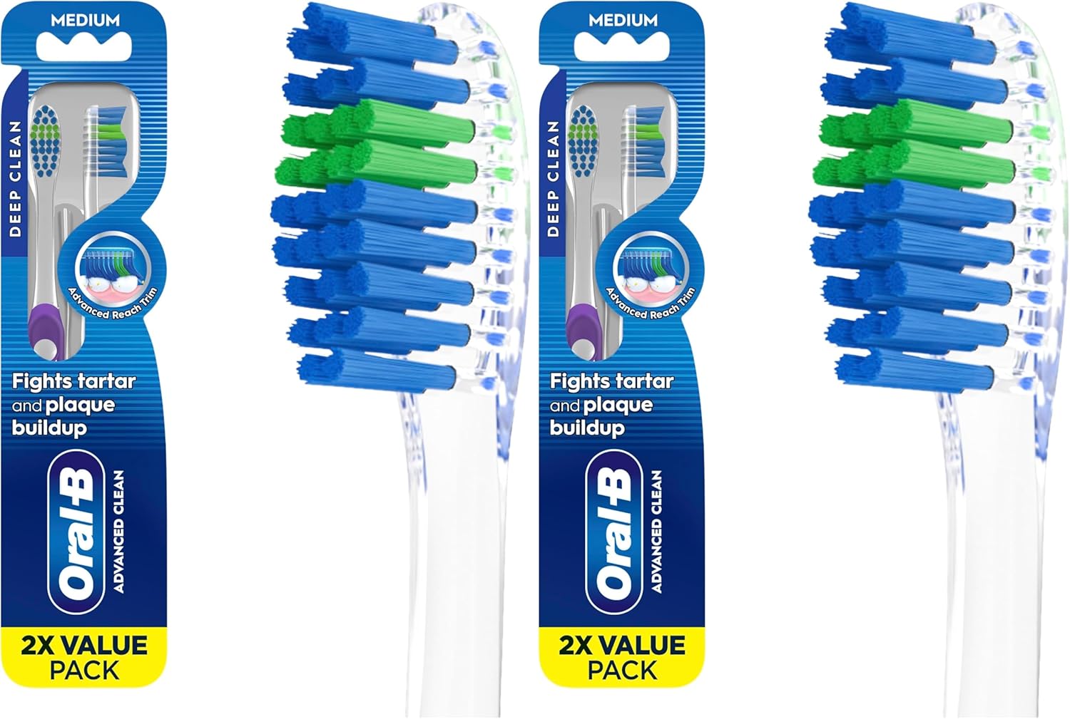 Oral-B Indicator Color Collection Toothbrushes, Medium, 2 Count (Pack of 2)