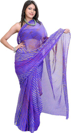 Exotic India Leharia Tie-Dye Sari from Jodhpur