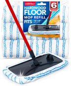 Millifiber Microfiber Mop Refills 15x8 Inches, 6-Pack (Mop is Not Included)