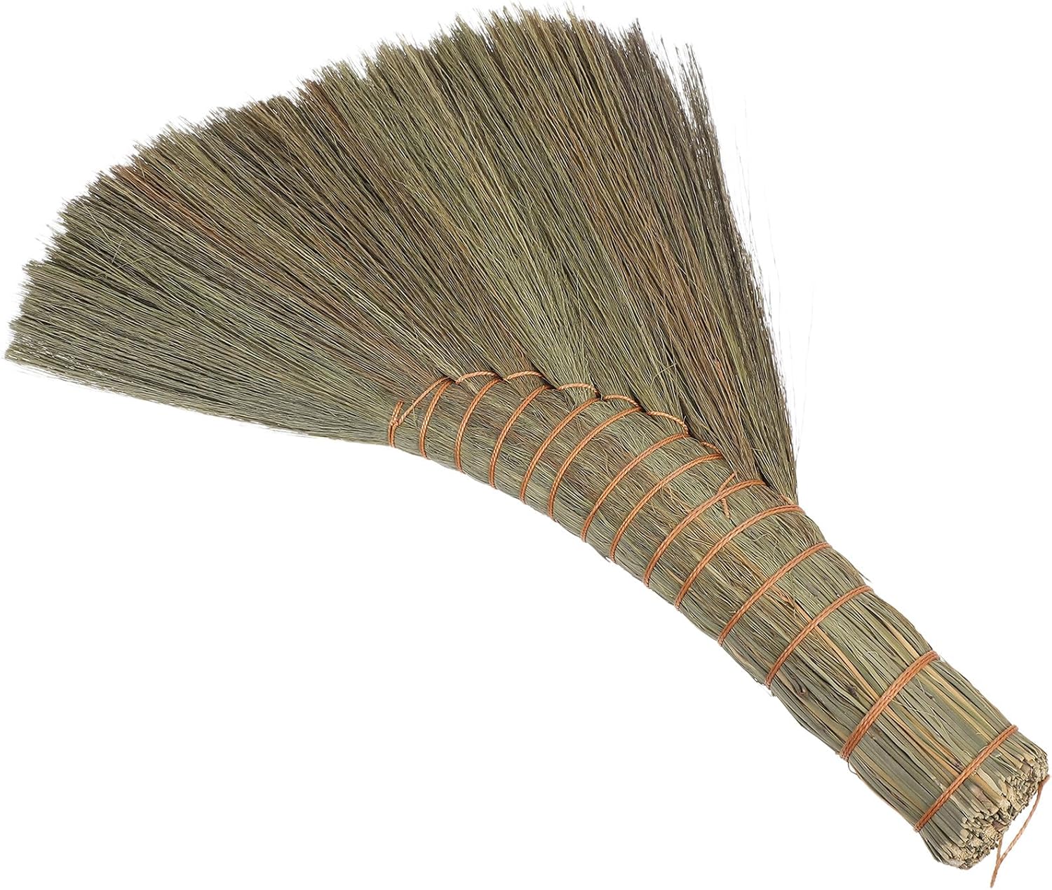 Ciieeo Handheld Straw Whisk Broom, Soft Bristle Small Sweeping Brush, Hand-Woven Dust Brush for Indoor Sofa Bed Cleaning, Traditional Asian Handmade Household Broom