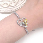 Elegant Elephant Bracelet,Personalized Cute Heart Elephant Wrist strap, Handmade Elephant Jewelry, Stylish Personalized Heart Elephant Slider Bracelets, Brass Zircon,nice bag