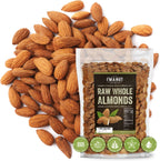 Raw California Almonds 16 oz (1 lb) | Natural | Whole | Batch Tested Gluten & Peanut Free | No PPO | Non-GMO | No Herbicide | Healthy Protein boost | Premium Quality | for Snacking, Baking, Cooking