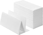 100-Pack Linen-Feel White Napkins, 16"x16" Dinner Napkins for Restaurant, Party, Kitchen Or Event, Bookfolded Guest Towel for Bathroom, Guestroom Or Vanity.