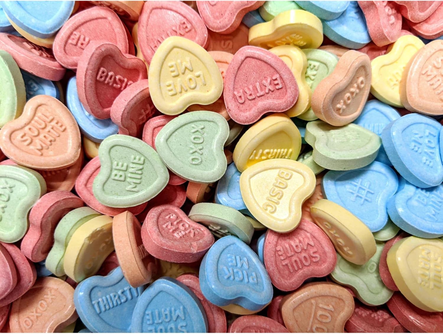 Conversation Heart Candy - Heart Shaped Valentines Candy - Sweet Hearts Love Candies (1 Pound)