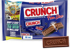 CRUNCH Fun Size Candy Bars, Creamy Milk Chocolate with Crisped Rice, Individually Wrapped Candy, Shareable Pack, 10 oz