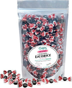 CHIPS Licorice Classic Italian Throat Pastilles Sweetened with Stevia, Rich Licorice Flavor with Acacia Gum, All-Natural Vegan Candy, Gluten Free, Non-GMO, Resealable Pouch, 10 Oz, 250 Count