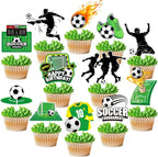 48 Pcs Soccer Cupcake Toppers Soccer Birthday Party Decorations Sport Theme Birthday Decorations