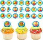 DecoPac Lion King Cupcake Rings, 24 Disney's The Lion King Cupcake Decorations Featuring Simba, Timon, Pumbaa, & Nala, For Birthday Parties & Celebrations, Food Safe Cake Toppers – 24 Pack