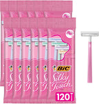 BIC Silky Touch Women's Disposable Razors; With 2 Blades; Pretty Pastel Razor Handles; 10 Count Value Pack of Shaving Razors