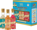 ChocZero Sugar Free Coffee Syrup Summer Variety Pack (3 × 10.8 fl oz), Monk Fruit Sweetened, Keto Friendly, No Sugar Alcohols – Coconut, Peach & Strawberry