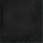 Creative Converting 523260 Luncheon Napkins, 6.5" x 6.5", Black Velvet