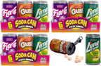 18 Kidsmania Mini Soda Can Fizzy Candy, 1.48 oz, Goody Bag Filler - Party Favor - 4 Assorted Flavors! (3 Packs of 6 Cans)