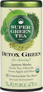 The Republic of Tea – Organic SuperGreen Detox Green Tea, 36 Tea Bags, Gluten Free