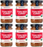 Mekhala Organic Thai Red Curry Paste. VEGAN. GLUTEN-FREE. NO ADDED SUGAR. Versatile. HOT (6x3.53oz)